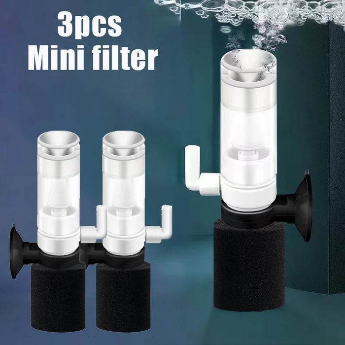 Mini Aquarium Filter Fish Tank Biochemical Sponge Filters Media Multi Layers Internal Filter for Small Fish Tank Air Pumps