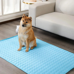 Summer Dog Cooling Mat Dog Cat Sleeping Pad Cool Ice Silk Moisture-proof Mattress Cushion Small Animal Cold Bed 5 Sizes