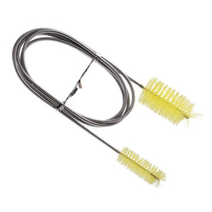 155/90cm Aquarium Cleaning Brush Stainless Steel Flexible Bent Tube 2x brush Water Air Tube Hose Cleaner Fish Tank Accessories