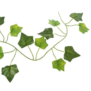 2/2.4m Artificial Leaves Reptiles Terrarium Plants Reptiles Habitat Decoration Pet Vine Climbing Supplies