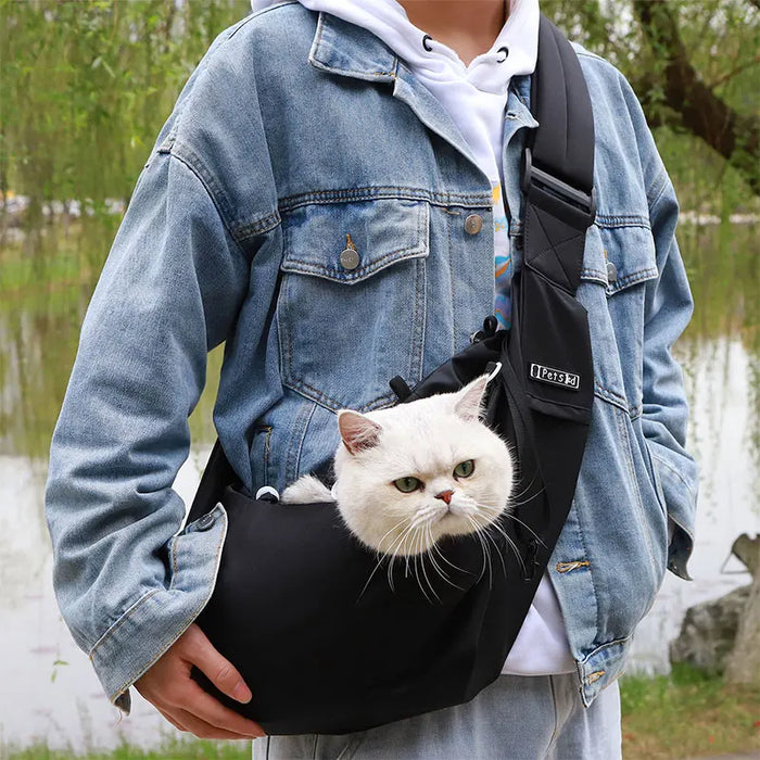 Petskd Pet Dog Sling Carrier Bag Outdoor Portable Shoulder Messenger Bag Cat Walking Bag for Puppy Kitten Nylon Pets Handbag