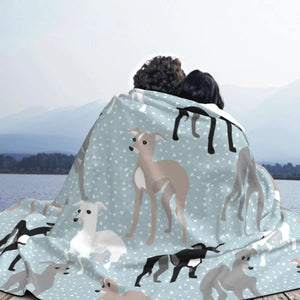 Greyhound Whippet Lurcher Galgo Dog Blanket Flannel Spring Autumn Cartoon Warm Throw Blankets for Bed Travel Bedding Throws