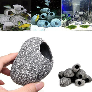 Hiding Breeding Spawning Hideout Decor Decorative Pottery Ware Decorative Rocks for Aquarium Fish Tank Hideout Aquarium Pebbles