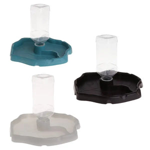 Reptile Feeder Drinker Pet Food Dish Auto Pet Water Dispenser for Tortoise Snake