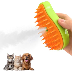 Steam Cat Brush,Spray Cat Brush, 3 in 1 Massage Self-Cleaning Steamy Brush, Cat Grooming Brush for Removing Knots and Loose Hair