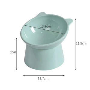 New Pet Cat Dog Bowl High Foot Dog Bowl 45° Neck Protector Cat Pet Food Water Bowl Anti-Overturning Binaural Pet Feeding Bowl