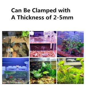 Aquarium Fish LED Lights Clip on Small Grow Light Rotatable Landscape Lamps USB Waterproof Fish Tank Decora Colored Lights