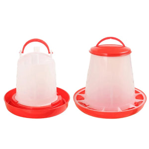 Chick Waterer and Feeder Plastic Automatic Poultry Waterer Food Containers for Chickens Birds Pigeons Quails