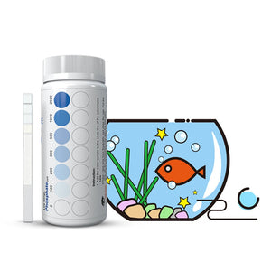 6 In 1 Fish Tank Water Aquarium Test Strips Kit For Test PH Carbonate Hardness Chlorine Nitrite Nitrate Aquarium 100pcs