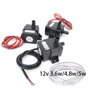 DC 12V Mini Water Pump Fountain Aquarium Pumps 3.6w 4.8W 5w 240L/H Waterproof 8mm Power Brushless Micro Membrane Submersible c1