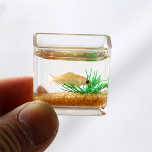 1pc new Dollhouse Miniature Glass Fish Tank Bowl Aquarium Doll House Home Ornament Toy For Dollhouse Decals home decoration