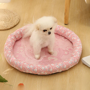 Summer Cooling Ice Silk Dog Bed Puppy Sleep Kennel Cat Nest Small Medium Big Cat Dog Bed Pet Mat Summer Pet Matress Supplies