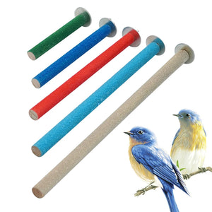 1Pc Pet Bird Chew Toys Parrot Perches Stand Platform Cage Toy Paw Grinding Clean Toys Parrot Scrub Stick