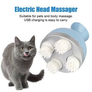 Electric Head Massager Relieve Stress Multifunctional For Scalp Body Shoulder Neck Rechargeable Health Care Pet Cat Dog Massage