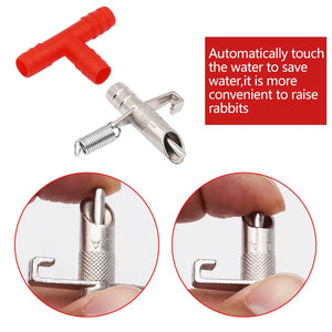 10 Pcs Automatic Rabbit Nipple Water Feeder Drinker for Pet Rabbit Bunny Rodents Rabbit Drinking Fountains Farm Animals Drinker