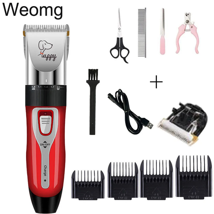 Dog Cat Clipper Hair Clippers Grooming Haircut Pet Shaver Full Set Pets Rechargeable Professional Cutter Shaver Cutting Machine