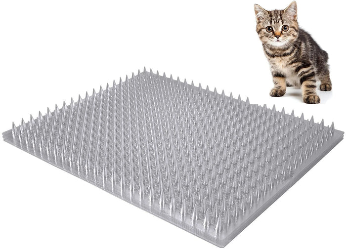 12/6Packs Cat Repellent Outdoor/Indoor Scat Mat for Cats&Dogs, Clear Cat Deterrent Outdoor Mat Pet Deterrent Mats with Spikes