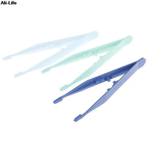 1pc/10pcs Plastic Terrarium Clamp Feeding Tool Skid Bottle Clips Turtle Nippers Anti-slip Sterilized Forceps Reptiles Tweezer