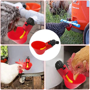 5 Pcs Automatic Chicken Quail Hanging Water Cups Nipple Drinking Bowl for Backyard Drinker System Farm Chicks Poultry Feeder