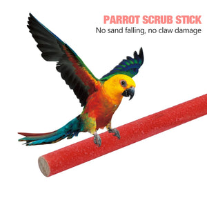 1Pc Pet Bird Chew Toys Parrot Perches Stand Platform Cage Toy Paw Grinding Clean Toys Parrot Scrub Stick