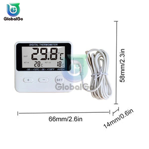 Mini LCD Digital Thermometer With Probe Sensor Swimming Pool Refrigerator Aquarium Thermometer Measurer With Cable 1M