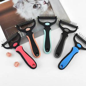 CDDMPET Pet Hair Remover Pet Fur Knot Cutter Dog Grooming Shedding Tools Puppy Cat Comb Brush Double Sided Brush Dog Accessories