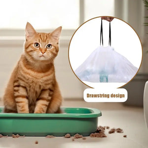 Automatic Litter Box Liner Bag Extra Thick Waste Bags for Self-Cleaning Pet Kitty Litter Box Waste Litter Drawer Liners 25pcs