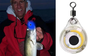 Mini Fishing Lure Light LED Deep Drop Underwater Eye Shape Fishing Light Attractor Bait Luminous Lure Fish Lamp