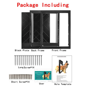 Large Pet Door PVC Magnet Automatic Closing Door Bothway Security Accessory for Big Dog Gate Dog Fences With Baffle Pet Supplies