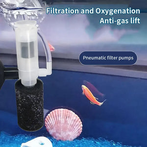 Mini Aquarium Filter Fish Tank Bio Sponge Filter Media Multi Layers Internal Filter for Small Fish Tank Filters Air Pumps