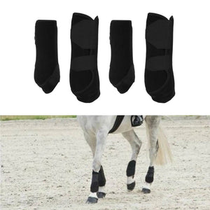 4x Horse Boots Leg Wraps Shock Absorbing Tendon Protection Front Hind Legs Guard for Jumping Training Equestrian Equipment