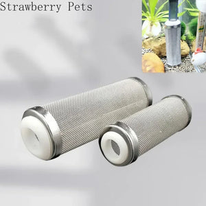 Stainless Steel Filter Inlet Sleeve Mesh Shrimp Nets Special Shrimp Cylinder Filter Inflow Inlet Protect Aquarium Accessories