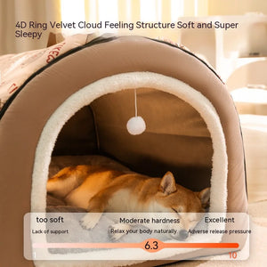 Big Dog Nest Winter Warm Dog House Removable and Washable Dog Bed Seasonal Large Dog House Type Pet Sleeping Supplies, Cat Nest