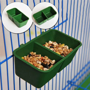 2In1 Bird Food Water Bowl Parrot Dual Feeding Cup Plastic Pigeons Cage Water Food Feeder Bird Parrot Pet Aviary Water Box Bowl