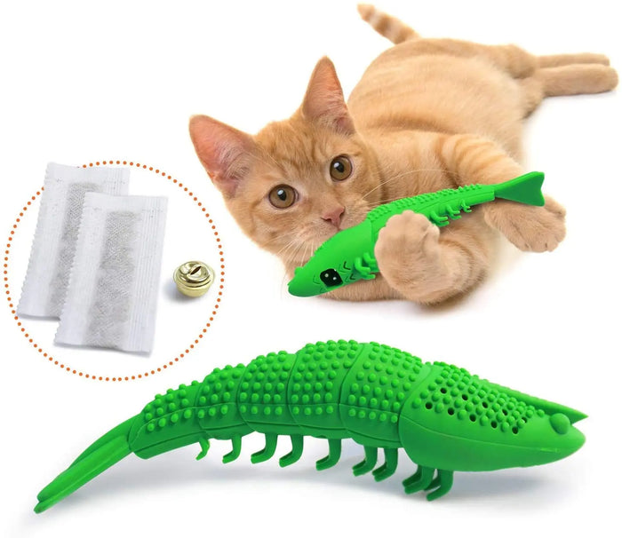 ATUBAN Cat Toothbrush Toy-Durable Hard Rubber - Cat Dental Care, Cat Interactive Toothbrush Chew Toy cat treat toy