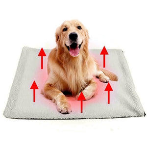 Winter Pet Self-Heating Blanket Fluffy Blanket Dog Cat Warm Sleep Mattress Small Medium Dog Cat Coral Cashmere Bed Pet Supplies