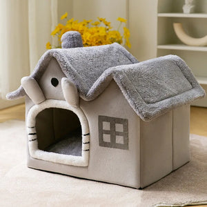 Foldable Dog House Kennel Bed Mat For Small Medium Dogs Cats Winter Warm Cat Bed Nest Pet Products Basket Pets Puppy Cave Sofa