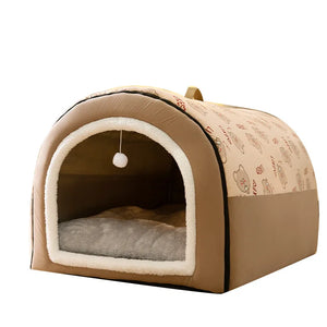 Big Dog Nest Winter Warm Dog House Removable and Washable Dog Bed Seasonal Large Dog House Type Pet Sleeping Supplies, Cat Nest