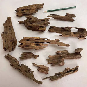 Fish Tank Natural Porous Wood Driftwood Ornament for Aquarium Decoration Hermit Crabs Shrimp Fish Aquarium Accessories