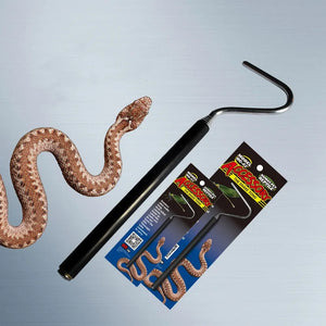 Retractable Snake Hook Stainless Steel Long Handle Snake Catching Tool Trap Snake Tongs Reptiles Handling Tool