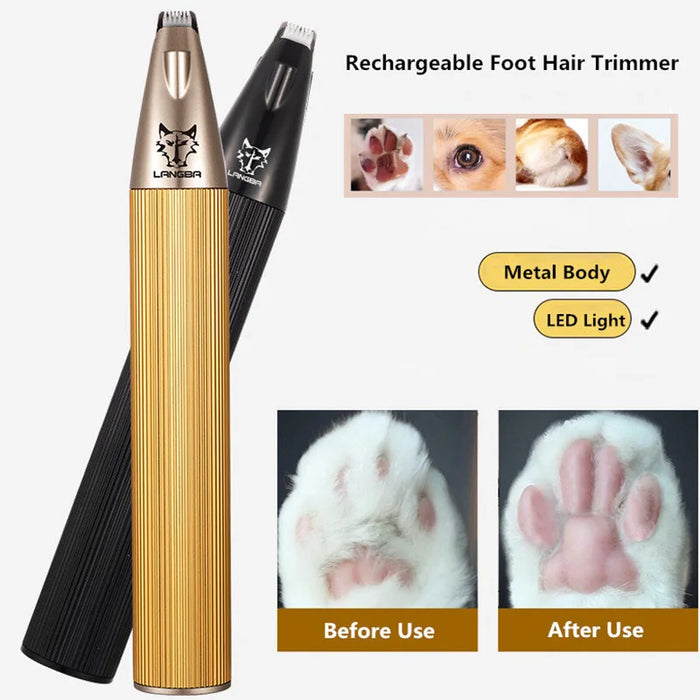 Aluminum Alloy  Clipper Rechargeable Pet Foot Hair Trimmer For Dog/Cats Grooming and Care Electric Hair Cutting Machine 2 Colors