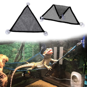 1pc Bearded Dragon Hammock Lizard Ladder Hanging Swing Toys with Suction Cups for Lizard Snake Chameleon Reptile Habitat Decors