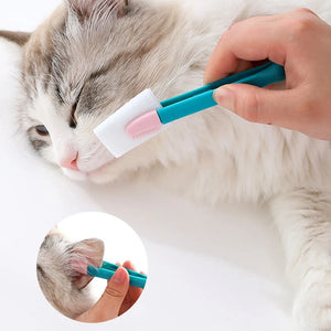 Pet Eye Comb Brush Tear Stain Remover Comb Silicone soft material Grooming Tools For Small Cat Dog Gentle Cleaning Eye Scabs