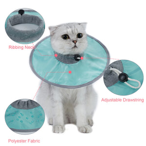 Pet Cat Protective Collar Neck Recovery Cone Collar for Anti-Bite Lick Reusable Cat Dogs Health Medical Circle for Pet Supplies