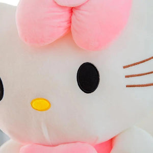 25Cm Sanrio Hello Kitty Plus Doll Toy Heart Hugging Pink Kitty Cat Cartoon Animal Plush Pacify Toys for Baby Decoration Bed Gift