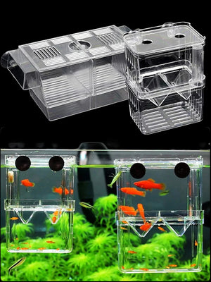 3 Types Acrylic Fish Breeding Isolation Box Betta Fish Aquarium Breeder Fish Tank Hatching Incubator Fish House Home Hatchery