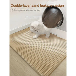 Cat Litter Mat with Wear Resistant Big Small double-layer，non-slip sand Waterproof Pet litter box cat litter mat Cat accessories