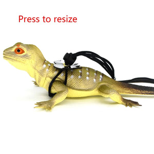 Bearded Dragon Harness Set Adjustable Lizard Leash with Wings for Small Reptiles Comfortable Fashionable Holiday Costume