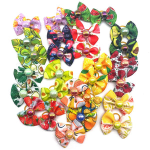 10/20/30pcs Summer Fruit Style Pet Supplies Dog Hair Bows Small Dog Hair Accessories Dog Hair Bows Yorkshire Dog Grooming Bows