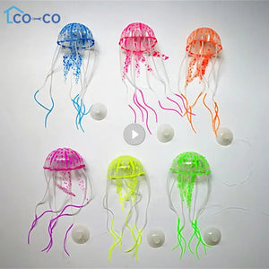 Jellyfish Artificial Swim Jellyfish Luminous Ornament Aquatic Landscape Fish Tanks Decoration Aquarium Accessories Pet Supplies